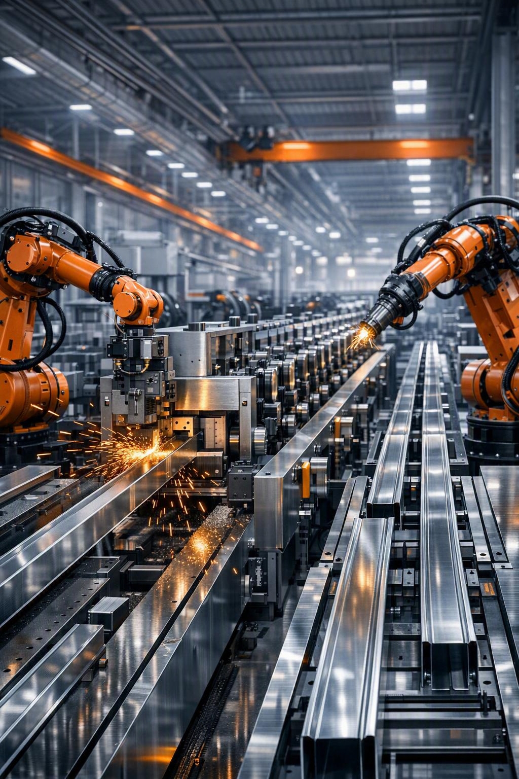 Robotic roll-forming cell
